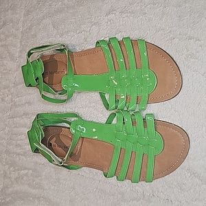 Y2k No Boundaries Green plastic Sandals